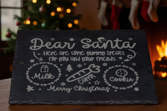 Slate Santa's Cookies Platter