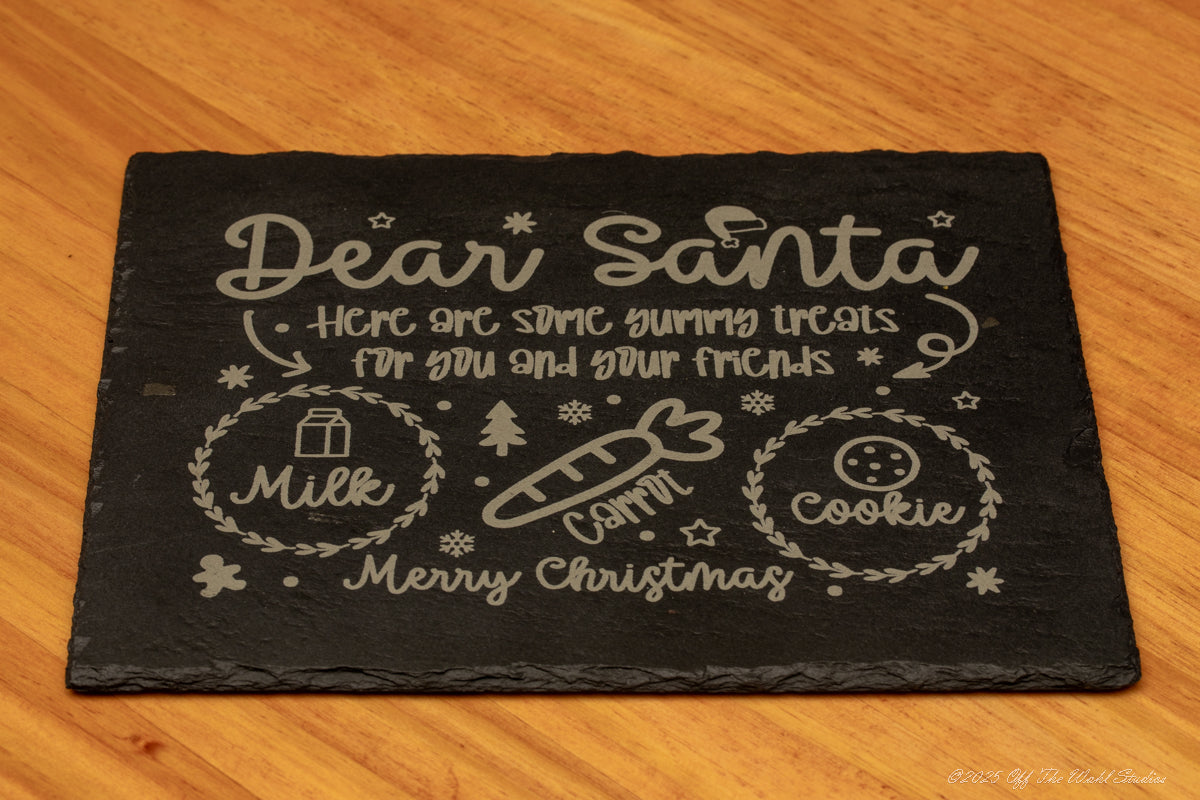 Slate Santa's Cookies Platter