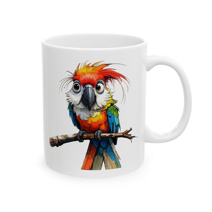 Macaw Needs Coffee Ceramic Mug