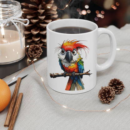 Macaw Needs Coffee Ceramic Mug
