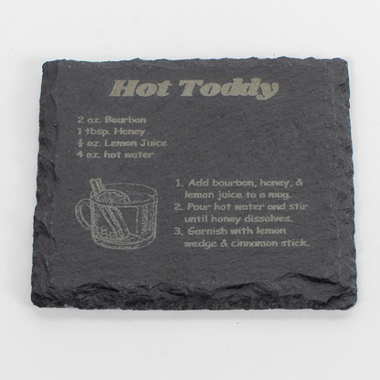 Bourbon Recipe Slate Coaster Set